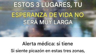 Alerta del médico: si tiene picazón en estas 3 áreas, su esperanza de vida será corta.