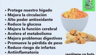 Té de limón con cúrcuma. Mejora la función cerebral.