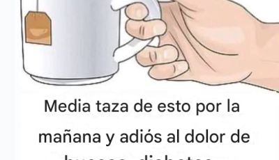 Media taza de esto por la mañana.