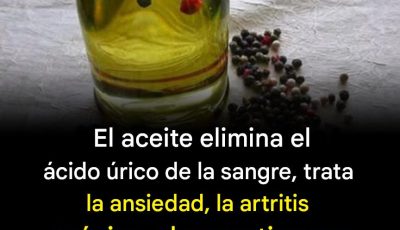 El aceite elimina el ácido úrico de la sangre, trata la ansiedad, la artritis crónica, el reumatismo y detiene los antojos de cigarrillos y alcohol.
