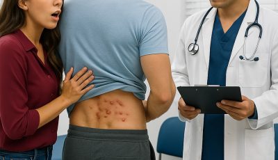 Cuando encontré 30 extrañas marcas rojas en la espalda de mi esposo, lo llevé a urgencias, pero lo que dijo el médico después hizo que mi corazón se detuviera.
