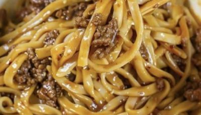 Mongolian Ground Beef Noodles