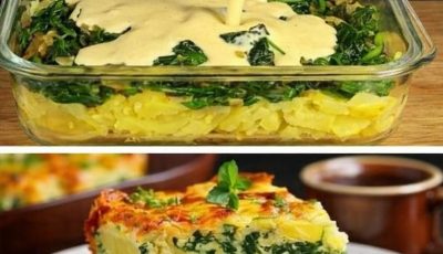 Como hacer un pastel de papas y espinaca bien cremoso y lleno de sabor.