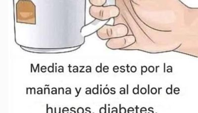 Media taza de esto por la mañana