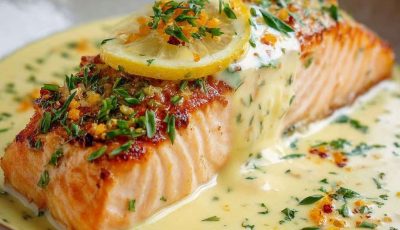 Saumon au four crème citron facile et raffiné