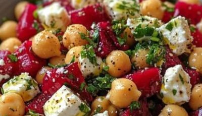 Feta Salad with Lemon-Garlic Vinaigrette