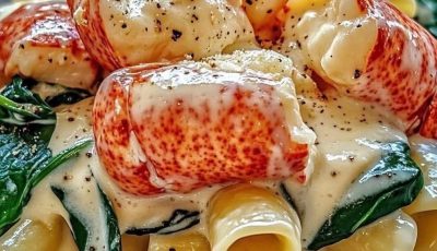 Pâtes Alfredo Crémeuses au Homard
